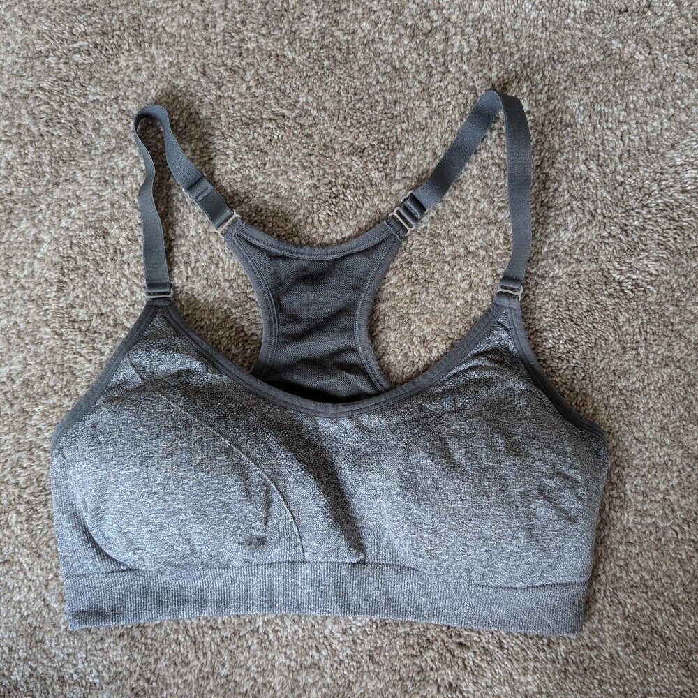 Athletic Essentials Sports Bra Grey Size L